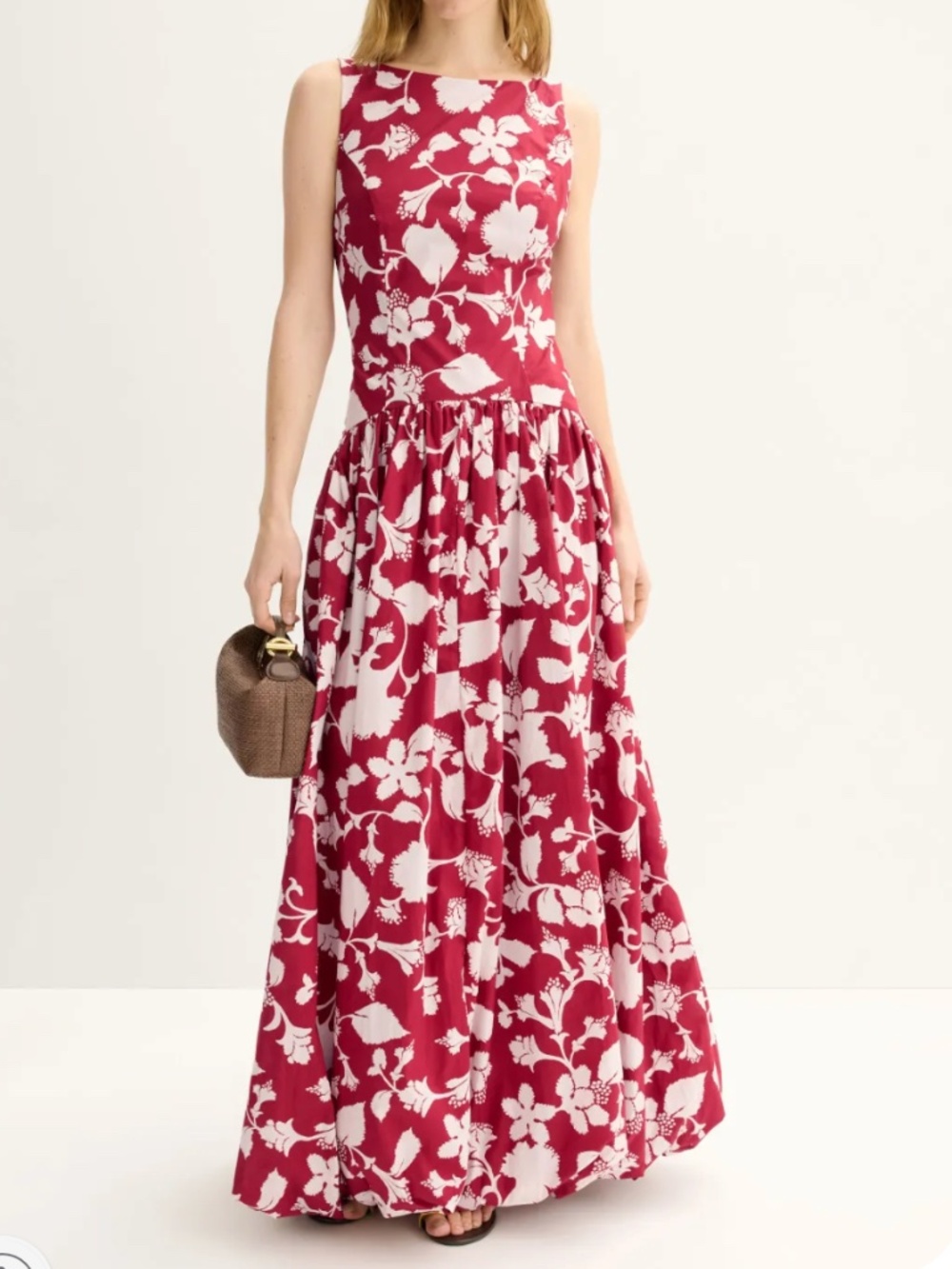 Jewel x Badgley Mischka Hayden Floral Drop Waist Maxi Dress Size 2